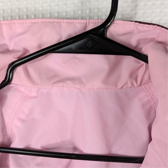 Columbia Women’s M Maroon Quilted Jacket Pink Lining Lightweight Insulated Coat - Picture 6 of 7